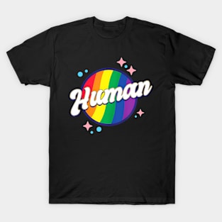 Lgbtqia Gay Pride Rainbow Human T-Shirt